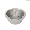 Precision CNC machined stainless steel conical flange housing with tapered body and reinforced mounting flange for industrial equipment