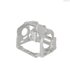 Precision CNC machined aluminum structural housing with large circular bores and reinforced ribs for robotics and automation equipment