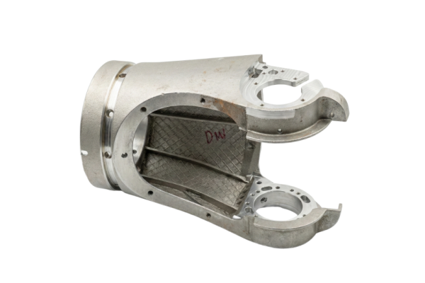 metal 3D printed component with CNC machined features