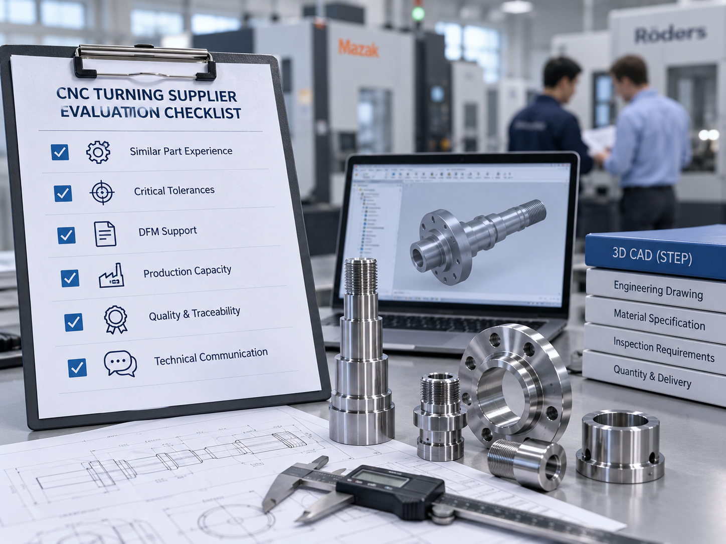 CNC turning supplier evaluation checklist for prototypes, production machining and OEM sourcing.png