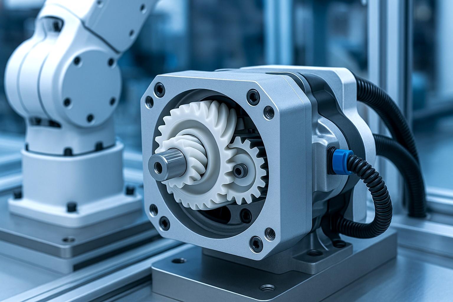 high-strength plastic injection molded gearbox housing and robot bracket for industrial robotics.jpg