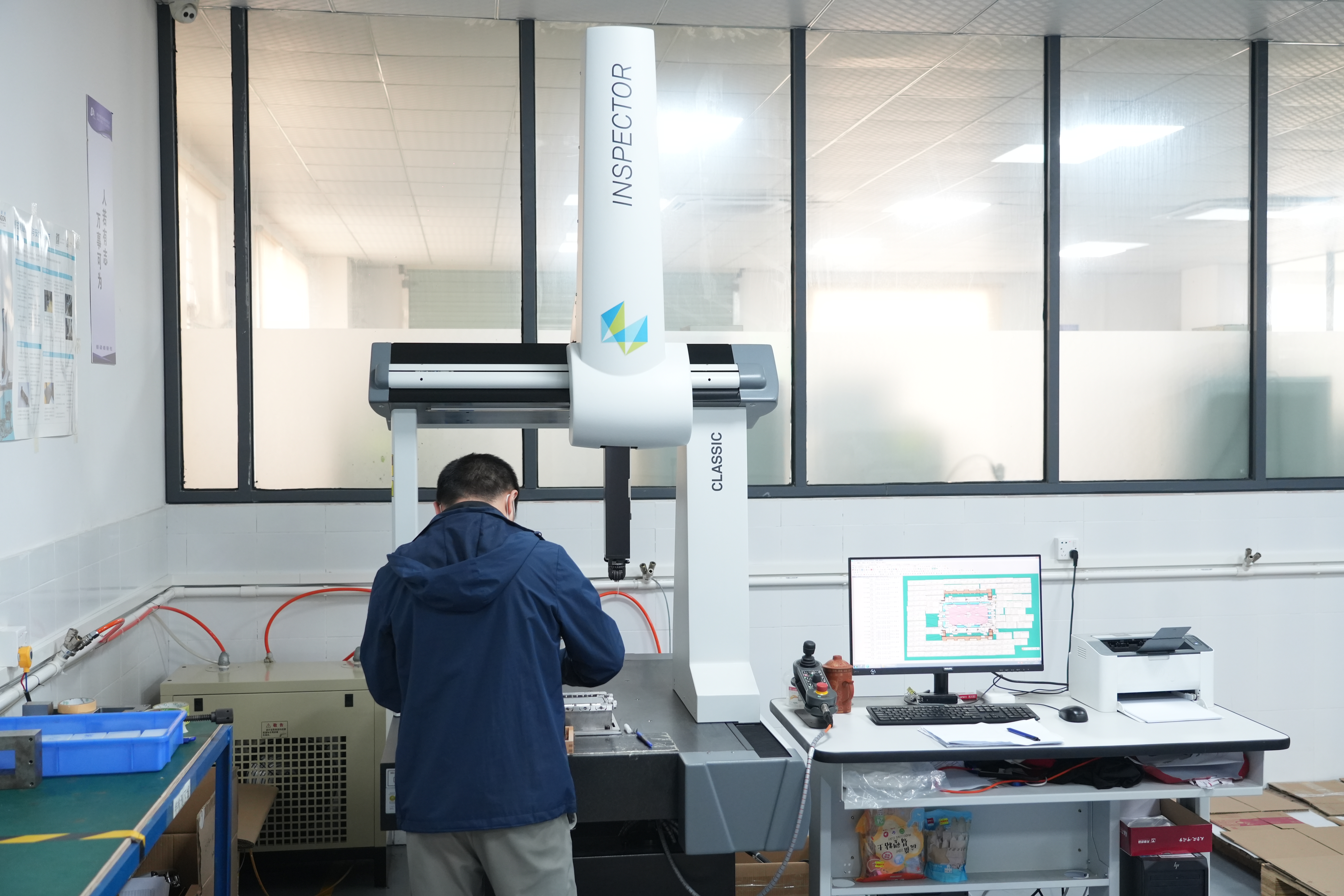 CMM inspection of precision CNC machined robot sensor housing.jpg