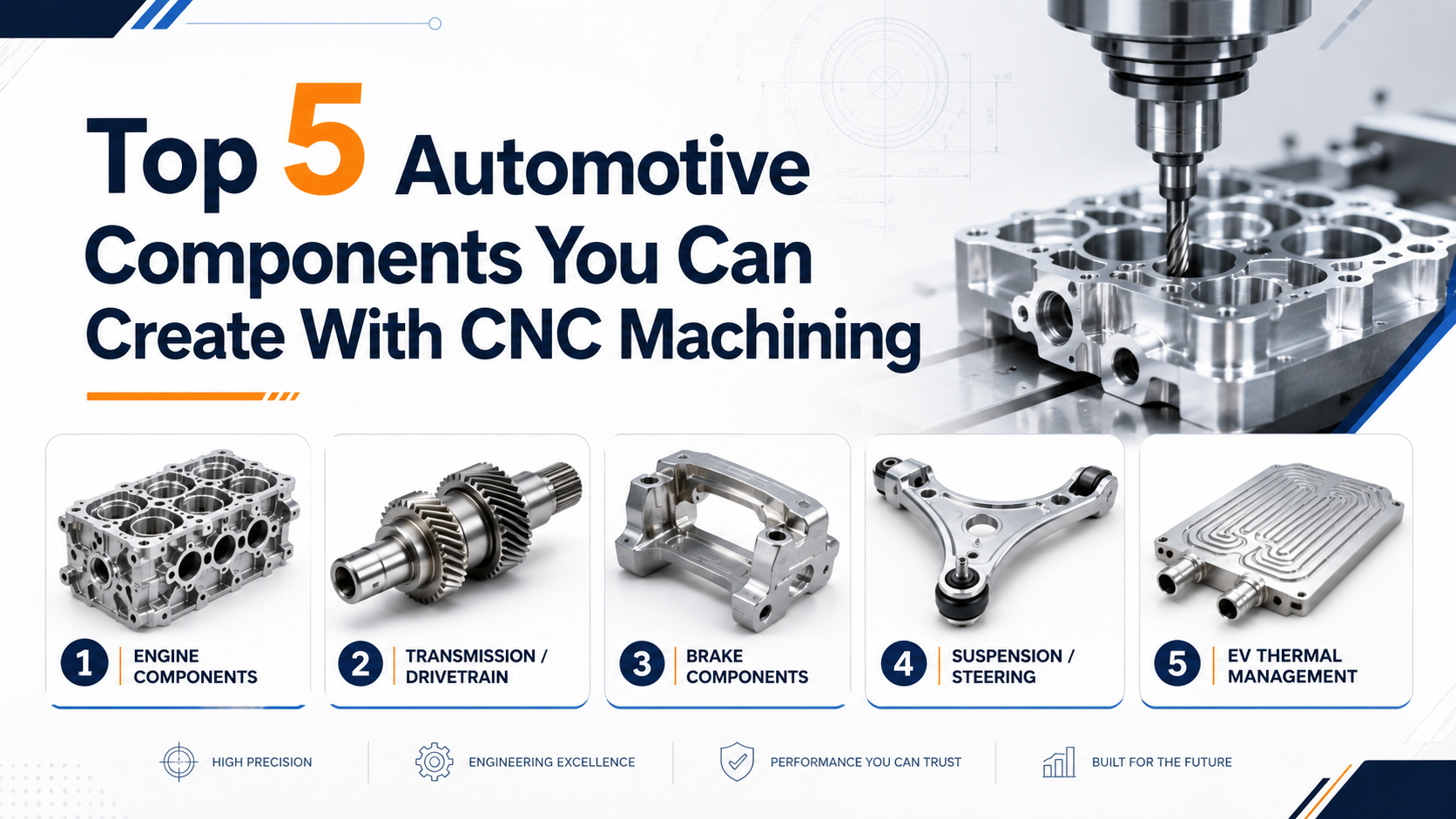 Top 5 Automotive Components You Can Create With CNC Machining