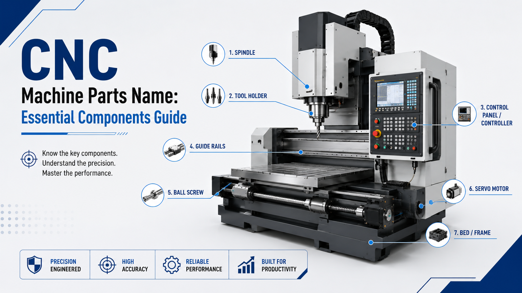 CNC Machine Parts Name: Essential Components Guide