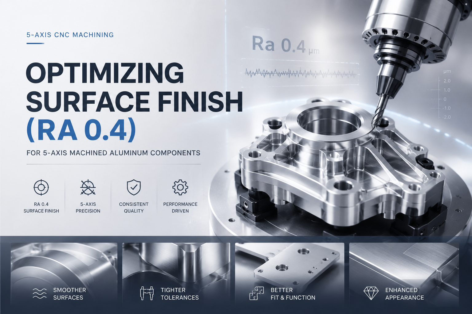 Optimizing Surface Finish (Ra 0.4) For 5-Axis Machined Aluminum Components