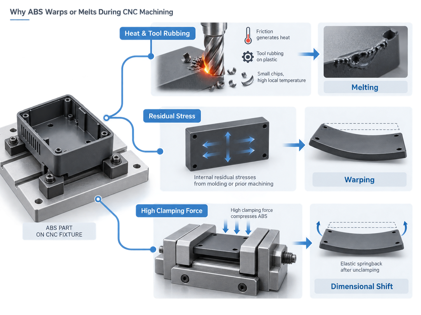 Why ABS Warps or Melts During CNC Machining