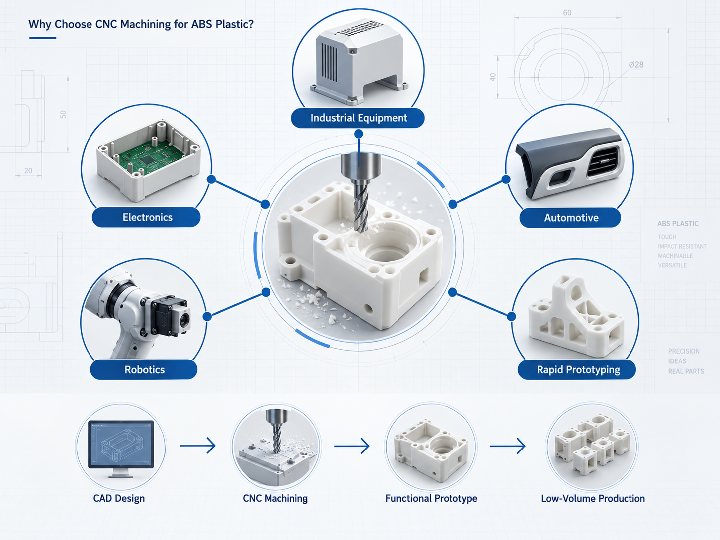 Pourquoi choisir l'usinage CNC pour le plastique ABS