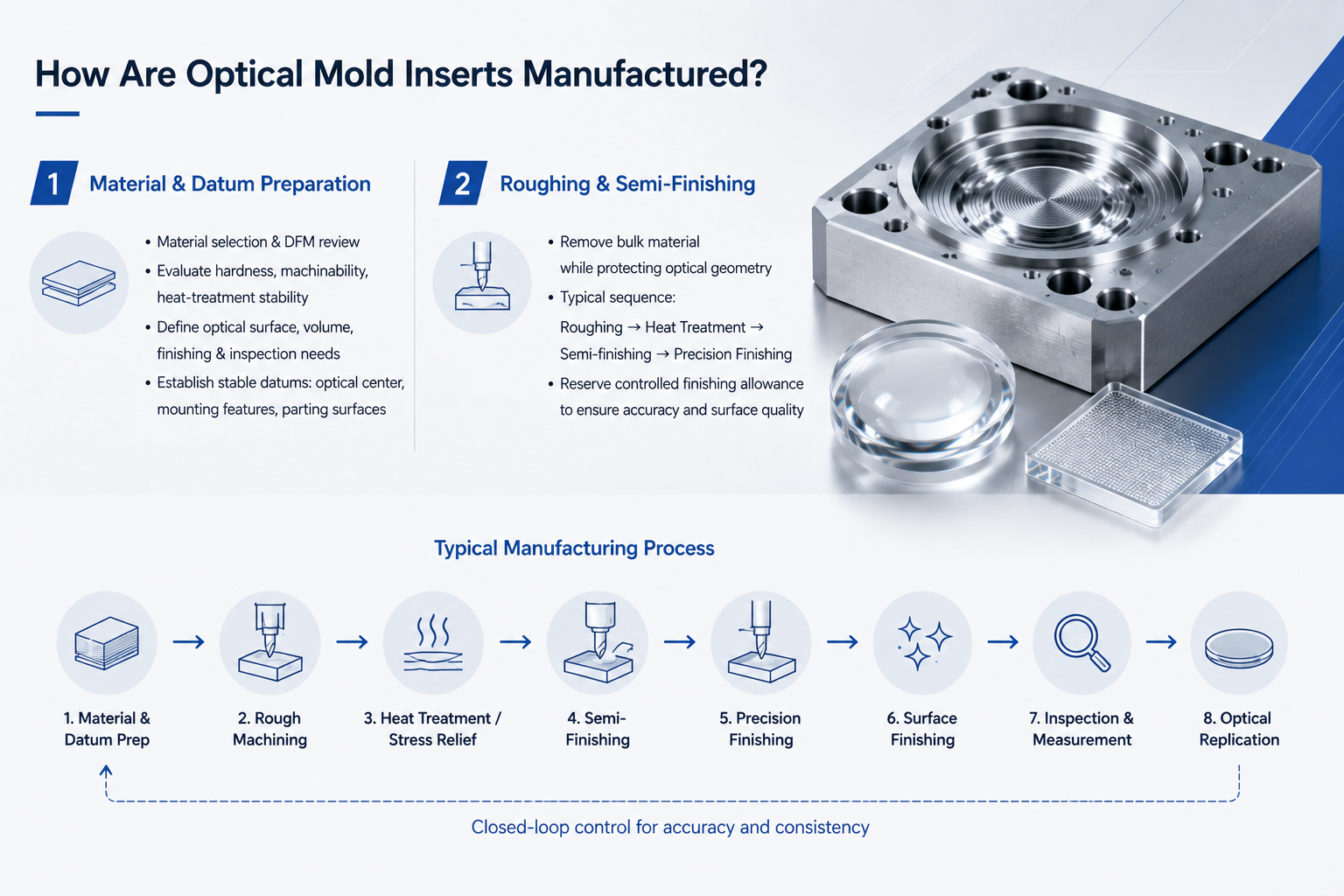 How Are Optical Mold Inserts Manufactured?