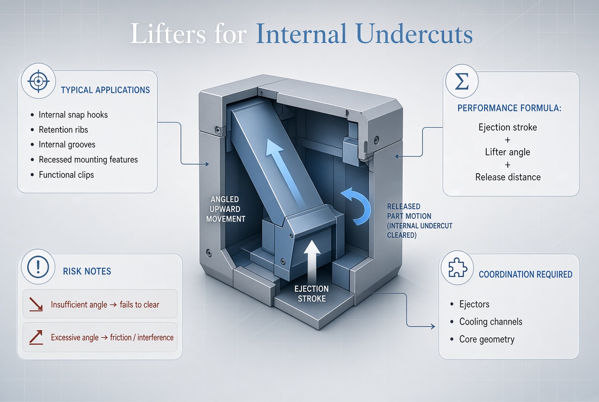 Lifters for Internal Undercuts