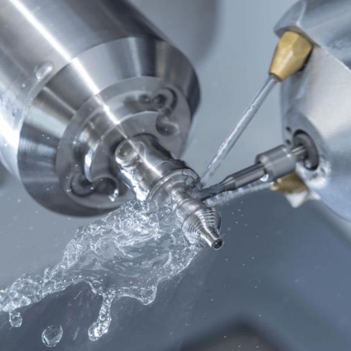 High-accuracy titanium milling of a dental implant component on a five-axis CNC machine.jpg