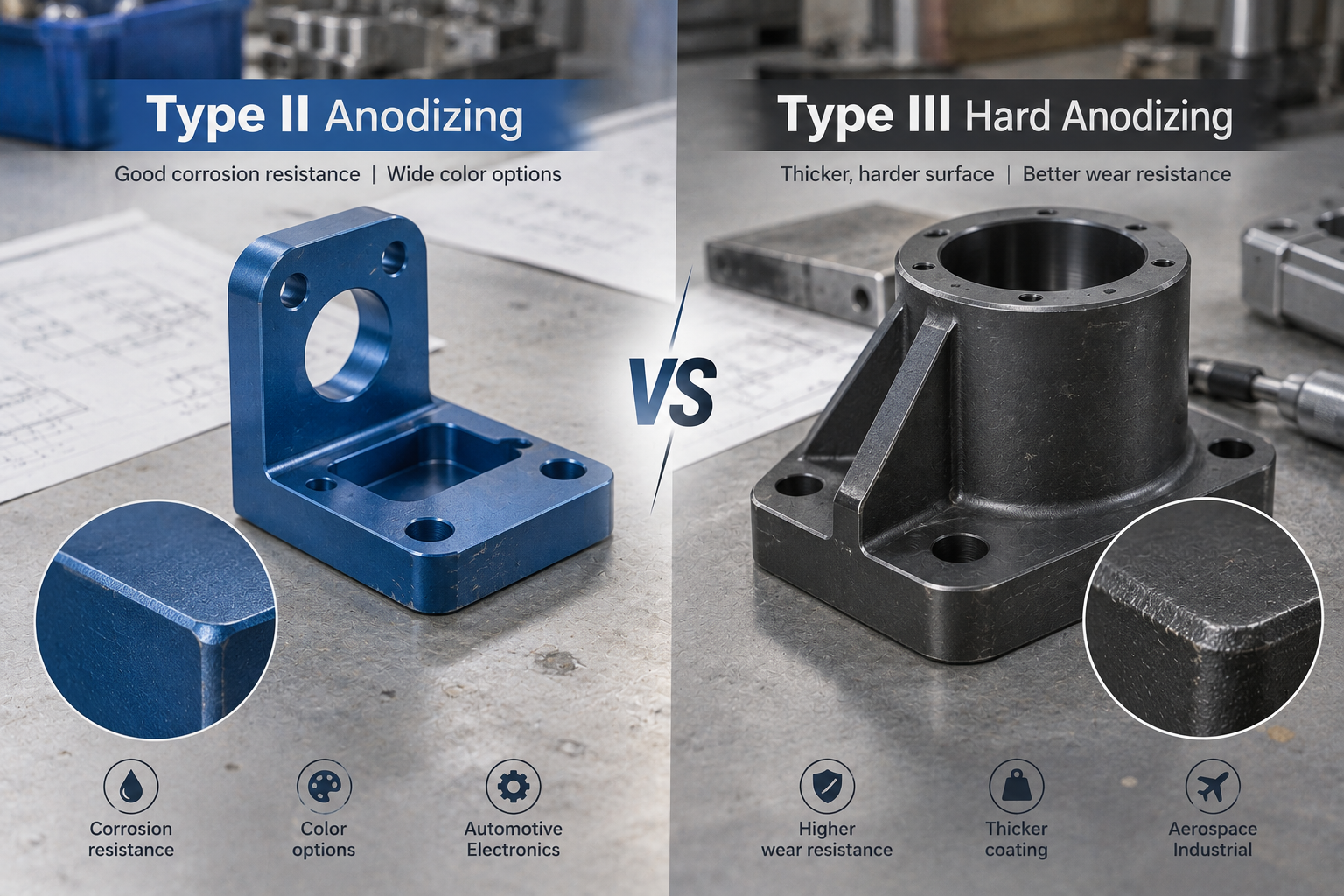 Type II anodizing vs Type III hard anodizing on aluminum parts.png