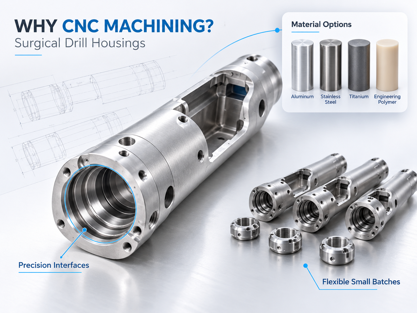 &nbsp;Why CNC Machining Fits Surgical Drill Housings