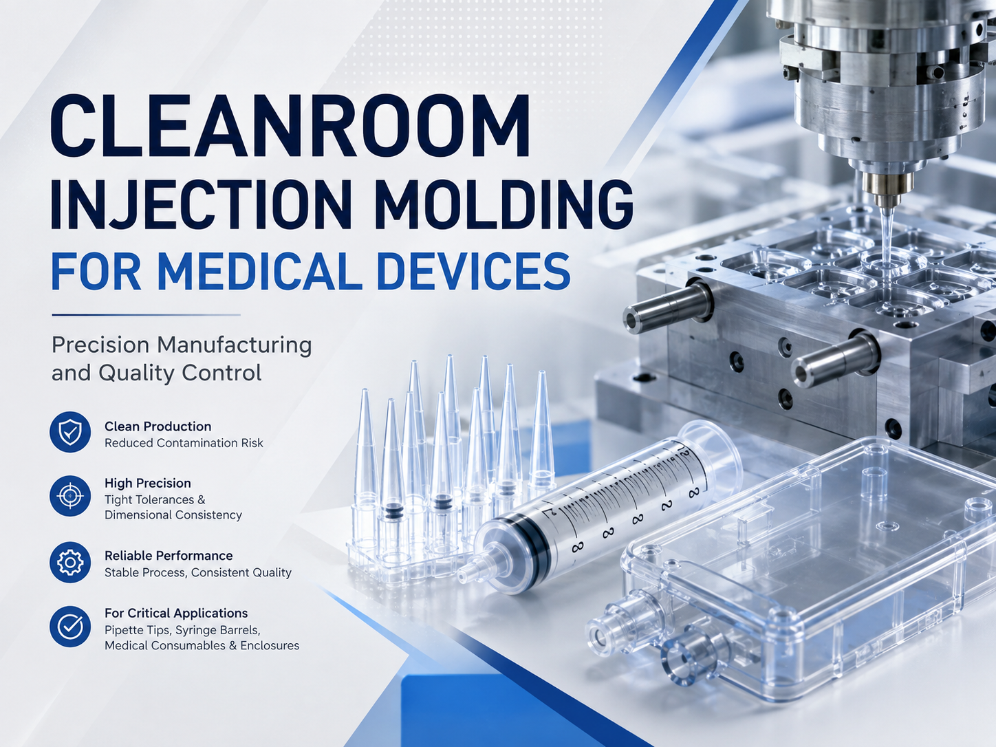 Cleanroom Injection Molding for Medical Devices: Precision Manufacturing and Quality Control